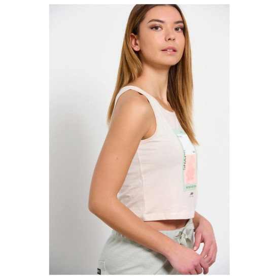 Bodytalk Γυναικεία αμάνικη μπλούζα Crop Top